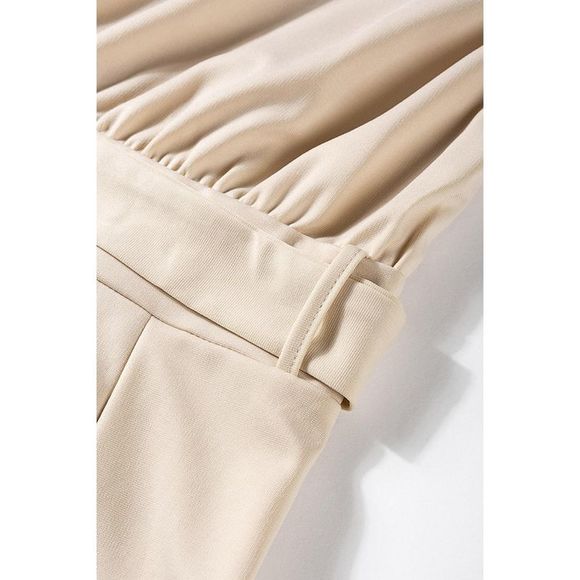 Azura Exchange  Apricot Oh So Glam Belted Wide Leg Jumpsuit - Picture 13 of 15